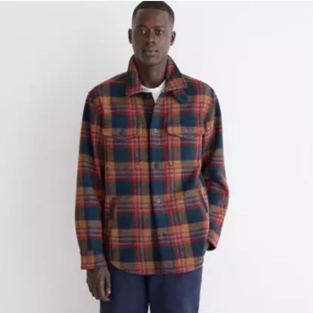 Wallace & Barnes Wool Blend Overshirt Jacket, XL